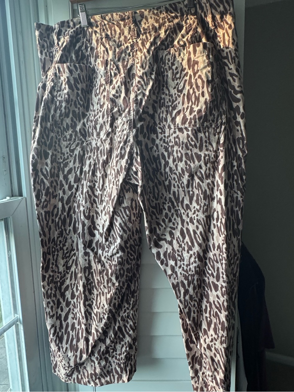Anthropologie Maeve Colette Leopard Print High-Waist Pants - Brown/Beige 20W EUC - Picture 8 of 10